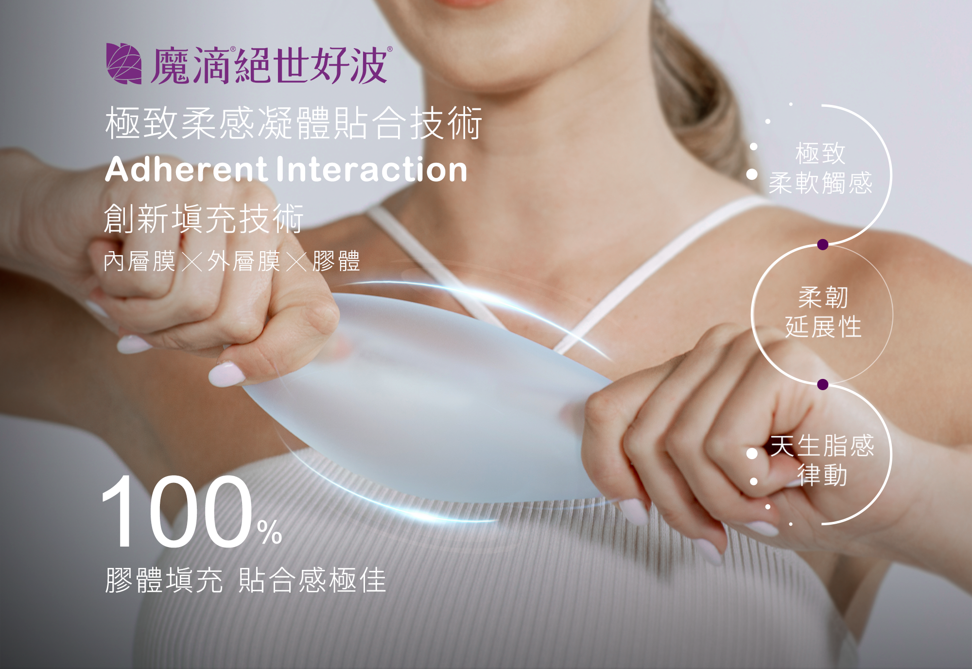 Adherent Interaction極致柔感凝體貼合技術