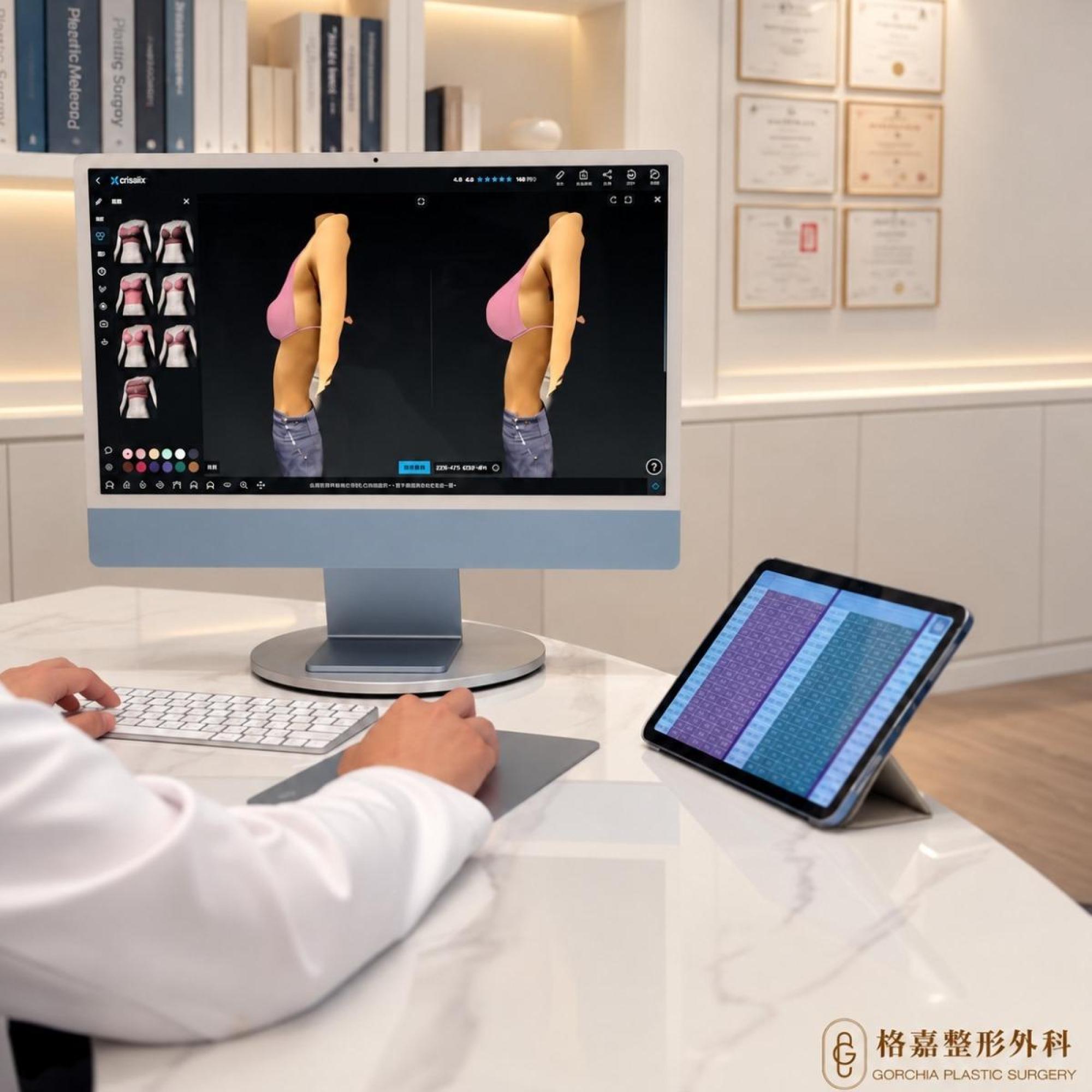 隆乳穿戴式試戴與3D模擬